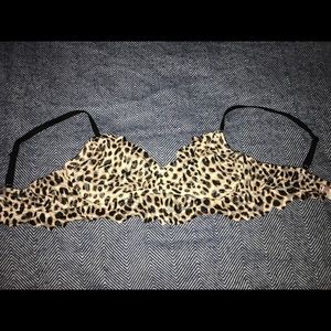 PINK Leopard Print Lace Bralette